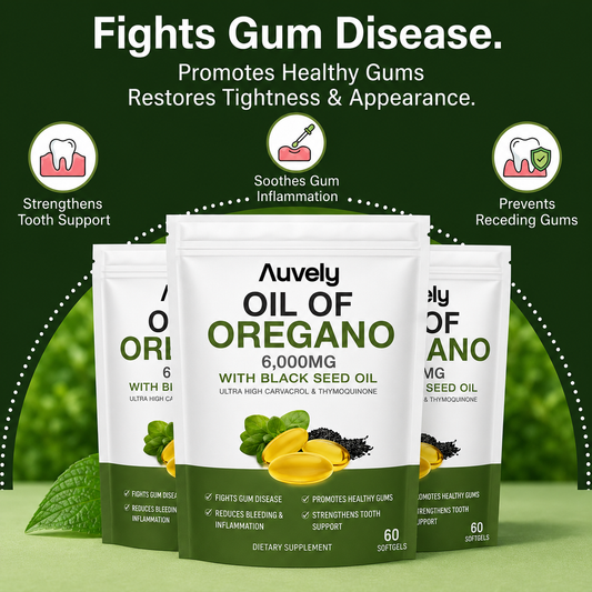 Auvely Oregano & Black Seed Oil - Eliminates Gum Disease