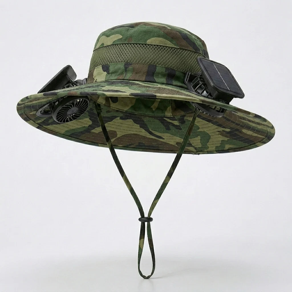 Solar-Powered Cooling Fan Hat